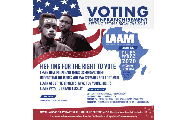 Right to Vote: Learn About Voting Disenfranchisement – Feb. 4